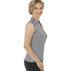 Bold Sleeveless Polo Black Multi