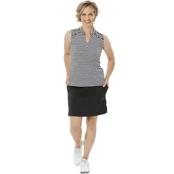Bold Sleeveless Polo Black Multi