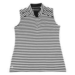 Bold Sleeveless Polo Black Multi