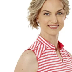 Bold Sleeveless Polo Rouge Multi