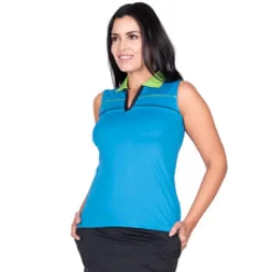 Crush Sleeveless Polo Blue Multi