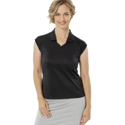 Optic Sleeveless Polo Black