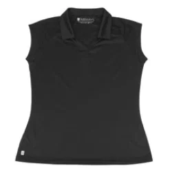 Optic Sleeveless Polo Black