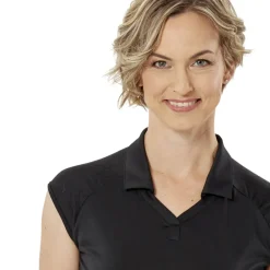 Optic Sleeveless Polo Black