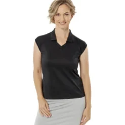 Optic Sleeveless Polo Black